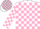 Silk - White, pink and teal, blocks