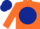 Silk - Orange, Dark Blue disc, Dark Blue cap