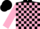 Silk - Black, yellow sun, pink blocks on sleeves, black cap