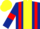 Silk - dark blue, red braces, yellow stripe, red armlets, yellow cap