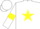 Silk - White body, yellow star, white arms, yellow armlets, white cap