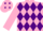 Silk - Pink body, purple diamonds, pink arms, pink cap, purple diamonds