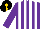 Silk - Purple and White stripes, Black velvet cap, Gold tassel