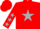 Silk - Red, red 'b' on silver star, silver stars on sleeves, red cap