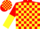 Silk - red & yellow check, halved sleeves