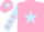 Silk - Pink, light blue star, light blue sleeves, pink stars, pink cap, light blue star
