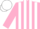 Silk - Pink and white stripes, white cap