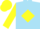 Silk - Sky blue, yellow diamond belt, yellow sleeves, yellow cap