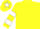 Silk - Yellow, white hooped sleeves, yellow cap, white star