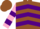 Silk - Brown, pink and purple chevrons, pink and purple bars on sleeves, brown cap