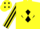 Silk - Yellow, yellow 'e' in black diamond, yellow diamonds on black striped sleeves