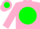 Silk - Pink, green ball