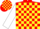 Silk - Red and yellow check, white sleeves