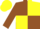 Silk - Brown and yellow (quartered), brown sleeves, yellow cap