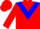 Silk - Red, red 'ms' on blue chevron, red 'ms' on blue epaulets