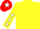 Silk - Yellow, white stars on sleeves, red cap, white star