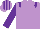 Silk - Mauve, purple epaulets and sleeves, striped cap