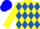 Silk - Yellow, royal blue diamond hoops, yellow sleeves, blue cap