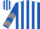 Silk - Royal blue, white stripes, grey chevrons on sleeves
