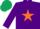 Silk - Purple, orange star, dark green cap