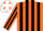 Silk - Orange body, black striped, orange arms, black striped, white cap, orange spots