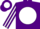Silk - Purple, purple 'bb' on white ball, white stripe on sleeves