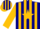 Silk - Navy blue, navy blue 'd' on gold star, gold stripes on sleeves