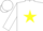 Silk - White, yellow star, white cap