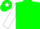 Silk - Green, white star in white horseshoe, green star stripe on white sleeves