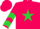 Silk - Hot pink, lime green star, lime green chevrons on sleeves