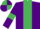 Silk - Purple, Emerald Green stripe and armlets, quartered cap