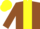 Silk - Brown, Yellow stripe, Yellow cap