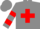 Silk - Gray, red circled cross, red bars on sleeves