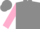 Silk - Gray, pink 'ds', gray bars on pink sleeves