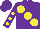 Silk - Purple, large Yellow spots, Yellow spots on Purple sleeves and cap