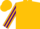 Silk - Gold, purple stripe on sleeves