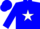 Silk - Blue, white shooting star, white star on blue sleeves