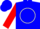 Silk - Blue, red 'd' in white circle, red sleeves