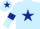 Silk - Light Blue, Dark Blue star, armlets and star on cap