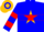 Silk - Blue, gold star on red belt