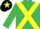 Silk - EMERALD GREEN, yellow cross belts, black cap, yellow star
