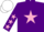 Silk - Purple, pink star, purple sleeves, pink stars, white cap