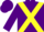 Silk - Purple and yellow cross sashes
