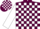 Silk - Maroon and White check, White sleeves