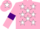 Silk - Pink, white stars, pink sleeves, purple armlets, pink cap, white star