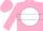 Silk - Pink, black circled 'cs' on white ball, black & white hoop on left slv, pink cap