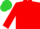 Silk - Red, chartreuse buffalo emblem on back, matching cap