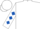 Silk - White, black and blue emblem (horse head on shield), royal blue diamonds on sleeves