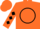 Silk - Orange, orange emblem on black circle, black diamonds on sleeves