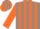 Silk - Gray and orange stripes, orange 'jl', orange sleeves